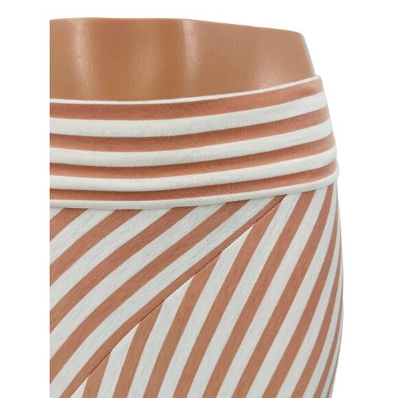 Boutique Asymmetrically Striped Fold Over Waist Maxi Skirt - Picture 3 of 8